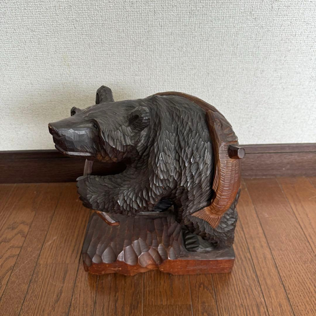 北海道 木彫り 熊 アイヌ 民藝 置物 古道具 ビンテージ お土産 民芸品