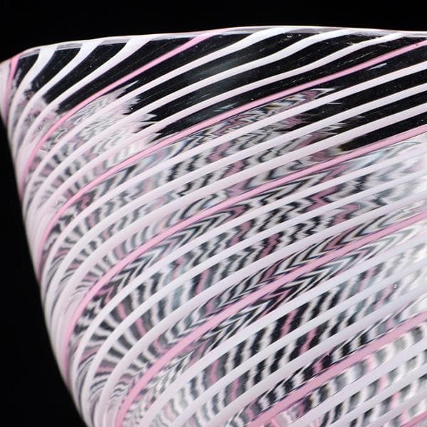 Y2679-2 大正ガラス 深鉢型マーブル渦文 氷コップ 和硝子　＃6