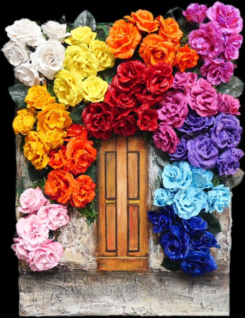 油絵 油彩 油彩画 絵 絵画 【rose door】