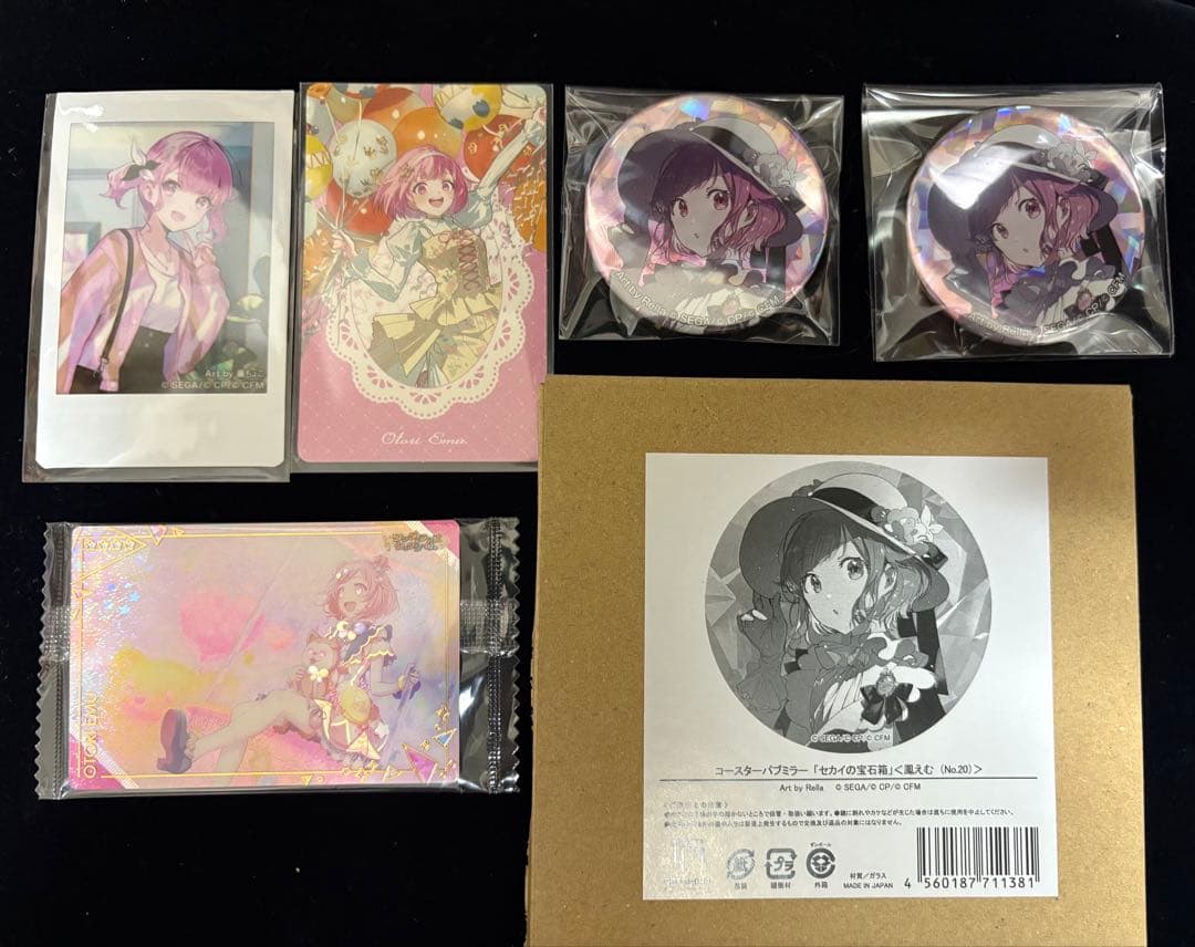 プロセカ セカイの宝石箱 鳳えむ コースター パブミラー&缶バッジ 他グッズ