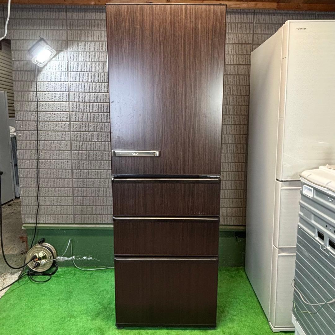 AQUA 375L 冷蔵庫 おしゃれ木目調 大容量 20年製【地域限定配送無料】