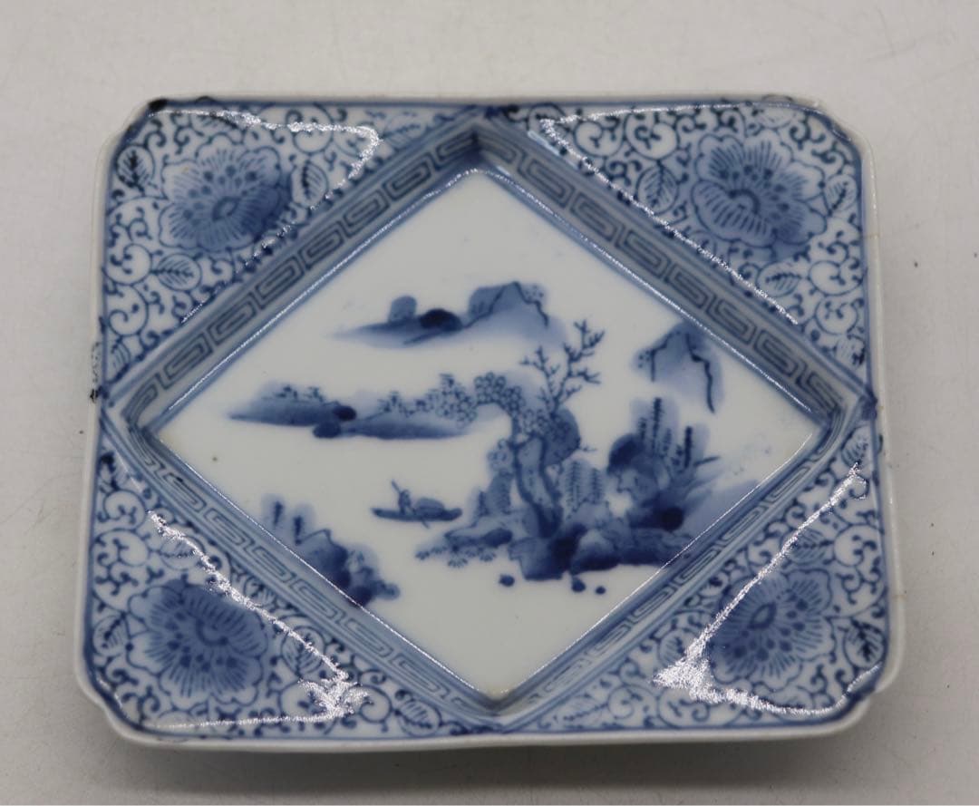 時代　伊万里　染付　寿司皿&豆皿10点セット　送料込み1124