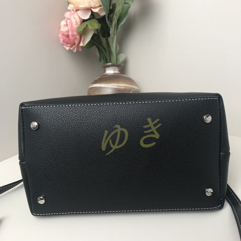 黒 レザー トートバッグ ショルダーバッグ