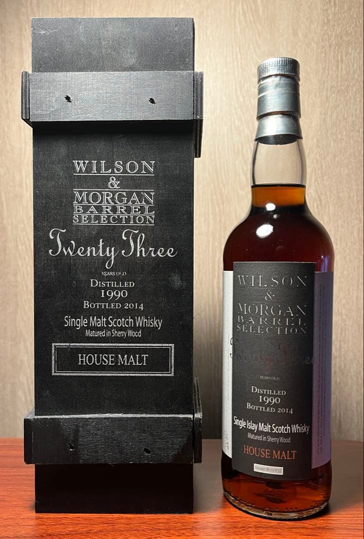 アイラモルトウイスキー23年 1990~2014 WILSON & MORGAN