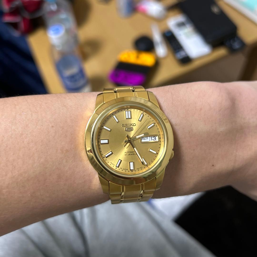 セイコー 自動巻き ゴールド 腕時計