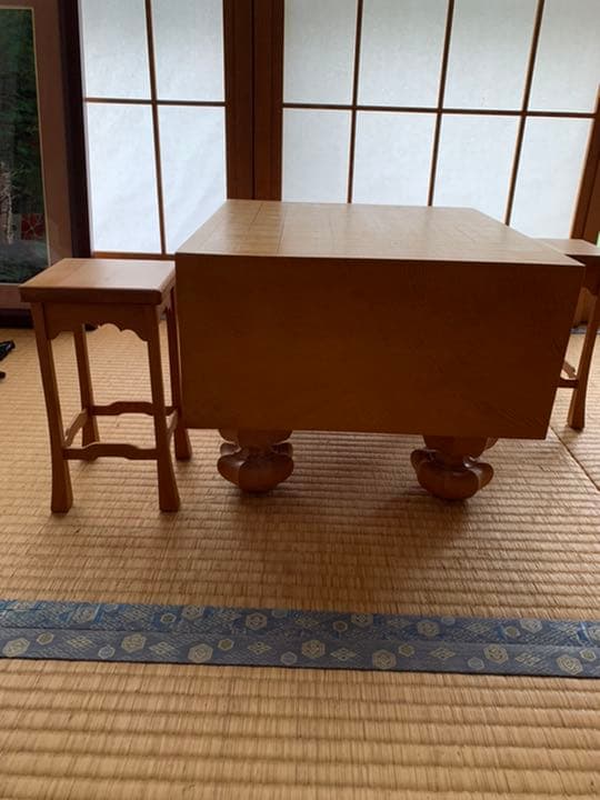 将棋　将棋盤　脚付き　駒台付き　　駒無し