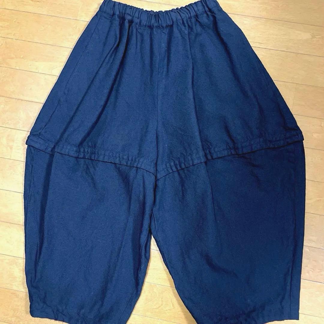 コムデギャルソン中央切り替え ブラック　バルーンパンツ