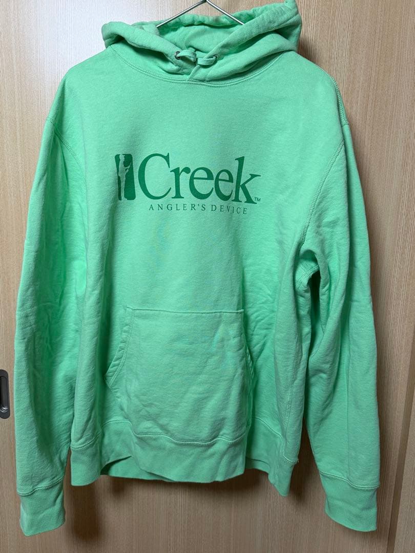 MIN-NANO × Creek Hoodieカナダ製　ライトグリーン Lサイズ
