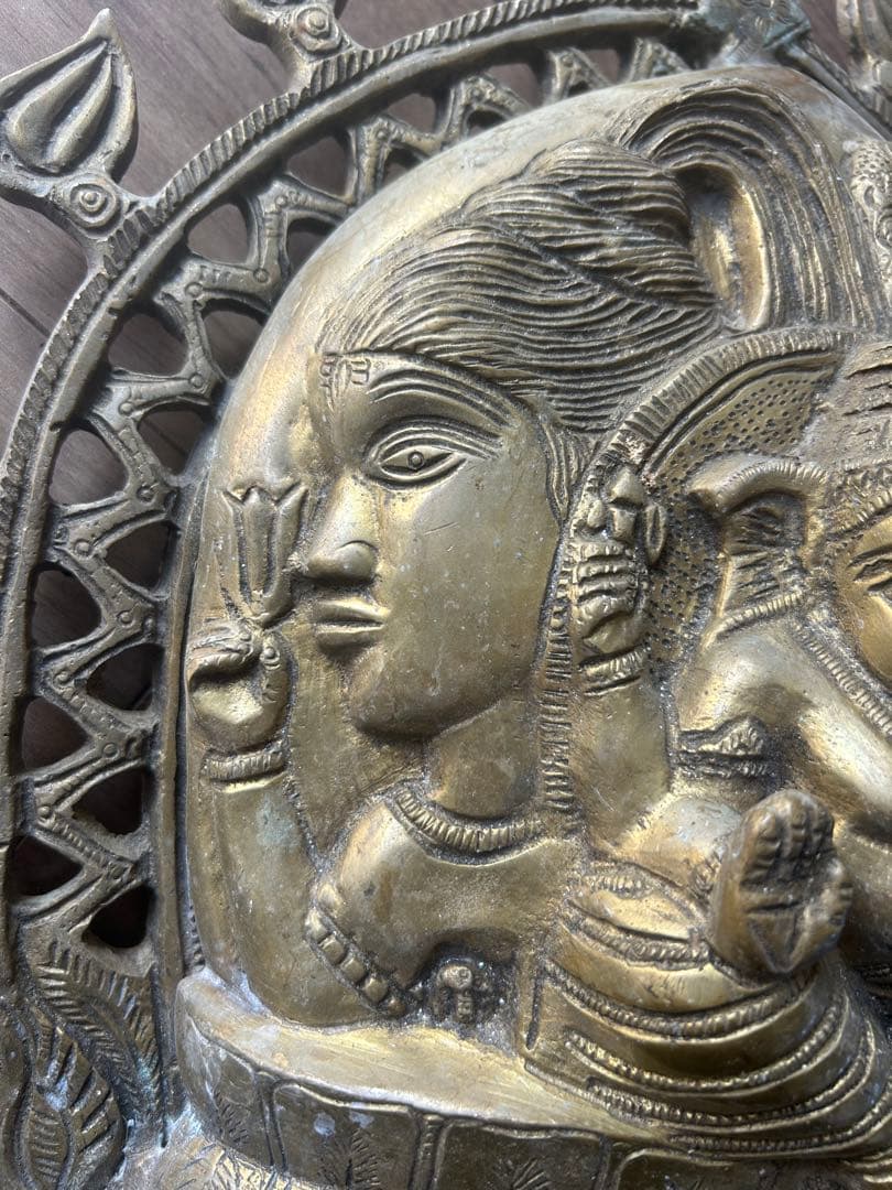 掛け物の仏像，真鍮製，重約3500克