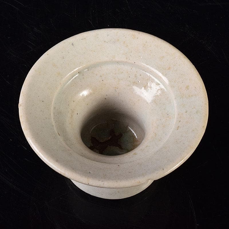 朝鮮美術　李朝　高麗白磁　盃台　杯台　V　R8012