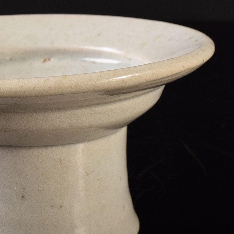 朝鮮美術　李朝　高麗白磁　盃台　杯台　V　R8012