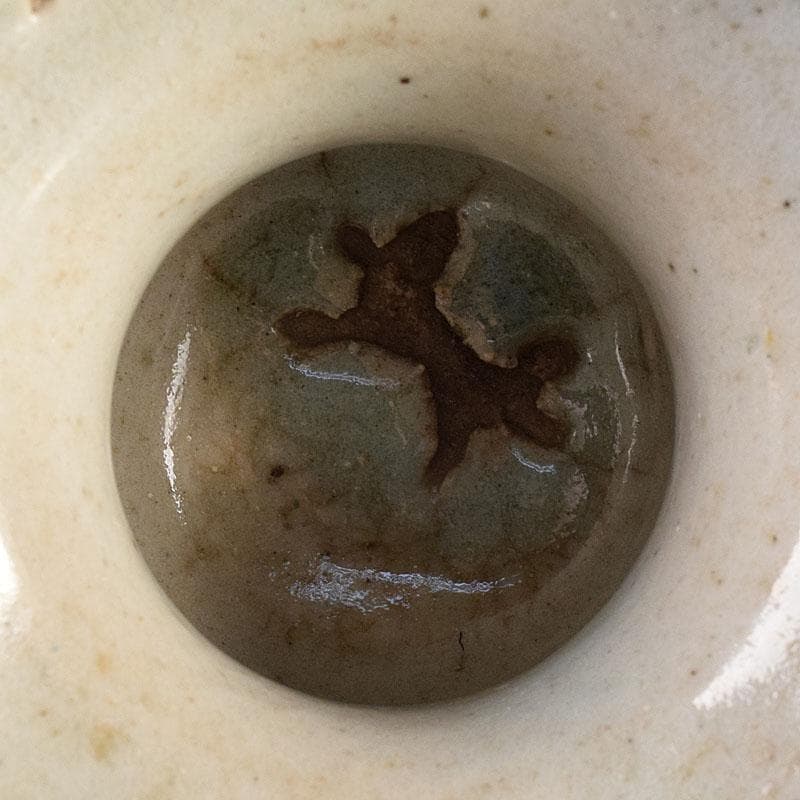 朝鮮美術　李朝　高麗白磁　盃台　杯台　V　R8012