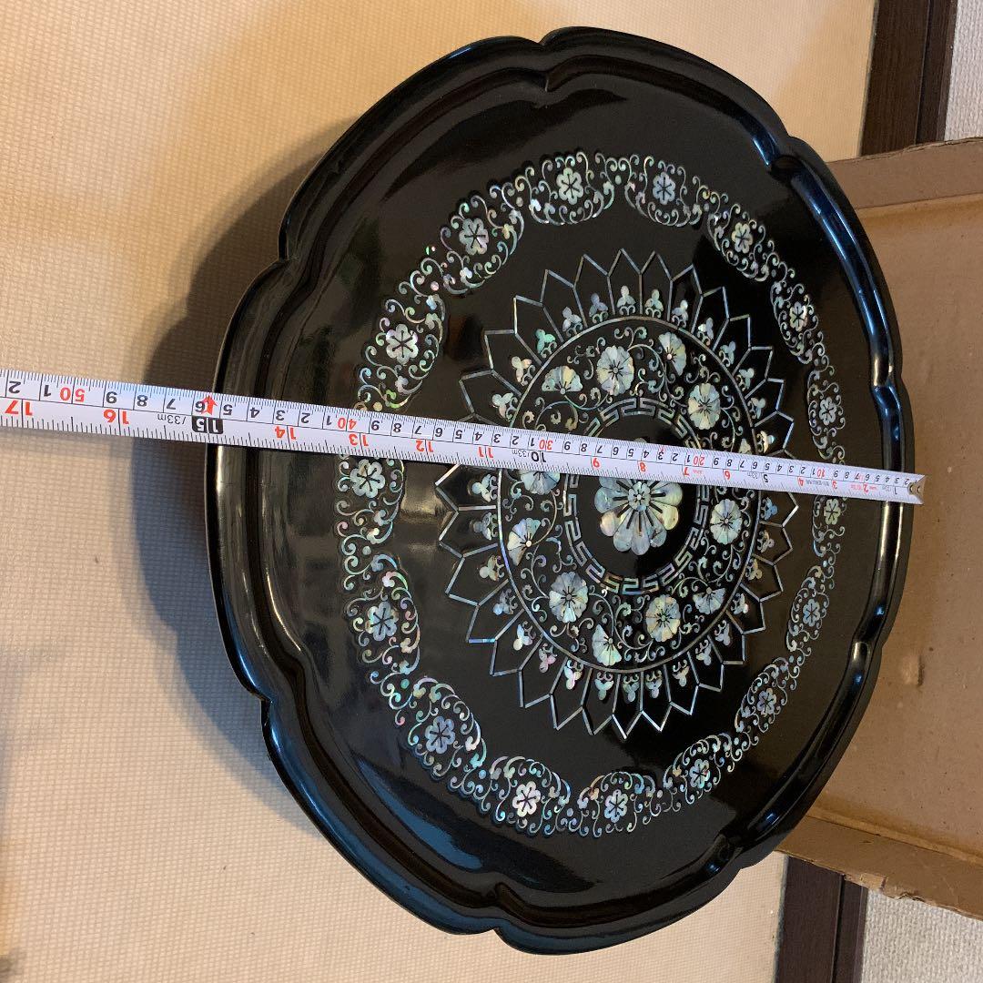 螺鈿　らでん　折りたたみ式テーブル　45センチ