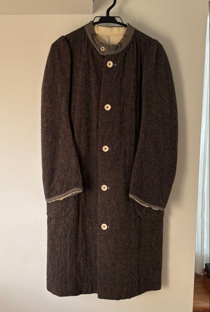 gasa* ノーカラーツイードコート