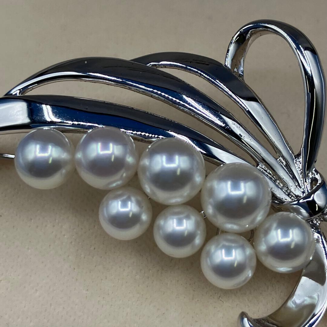 MIKIMOTO真珠島　ブローチ　シルバーパール