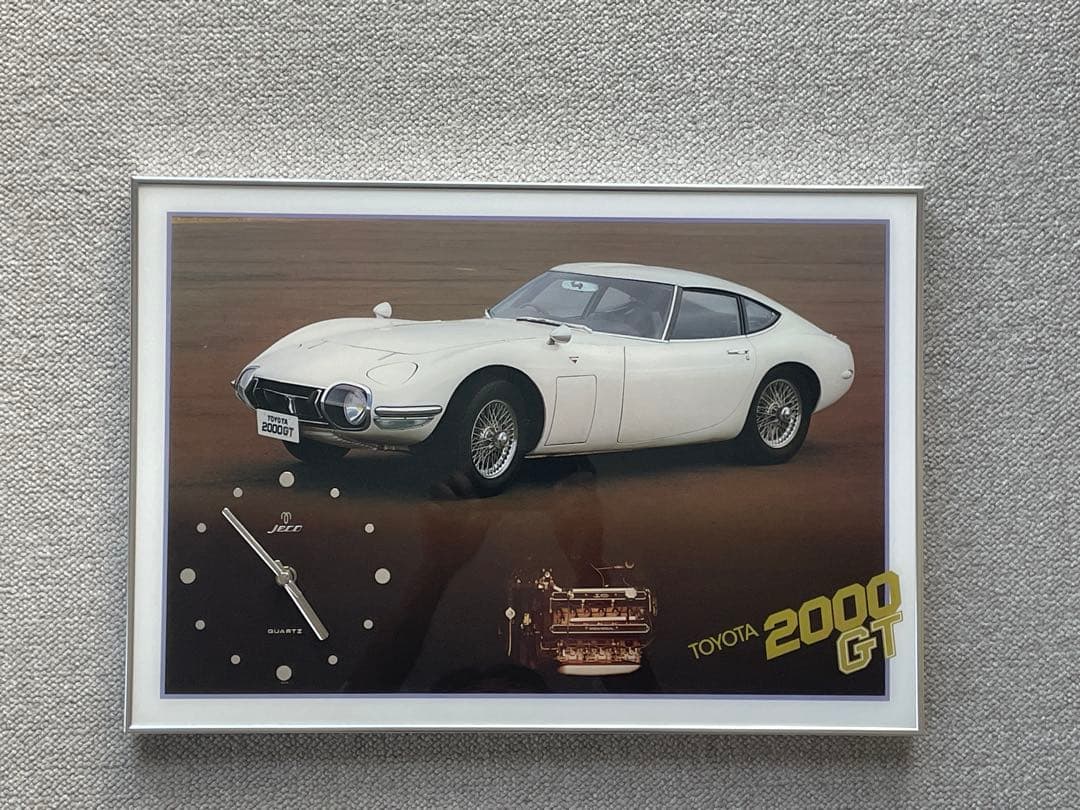 トヨタ2000GT 額装品　パネル　時計付き