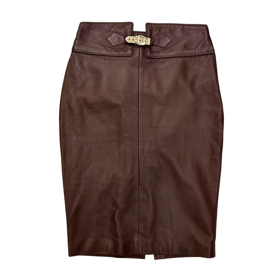 トムフォード期 GUCCI レザー タイト スカート