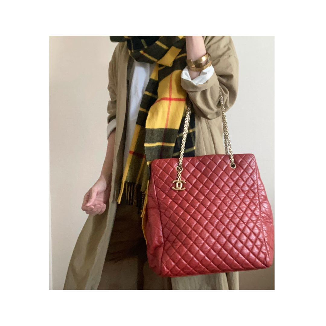 ちの様♡CHANEL マトラッセ　チェーントートバッグ　チェーンバッグ　レザー