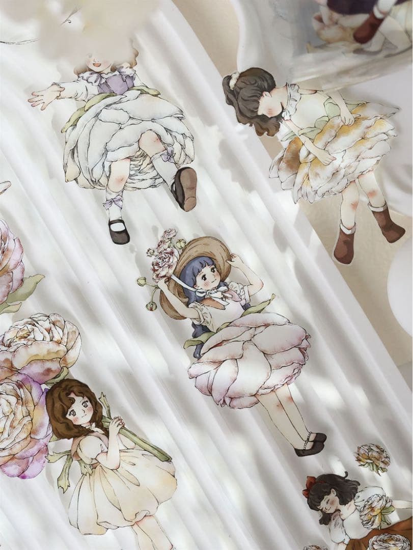 小白家文創《漫花飘》海外マスキングテープ　マステ 【1811】