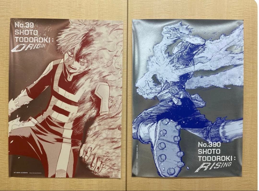僕のヒーローアカデミア 原画展 A2アートポスター2枚セット 轟焦凍 【頑張れ】