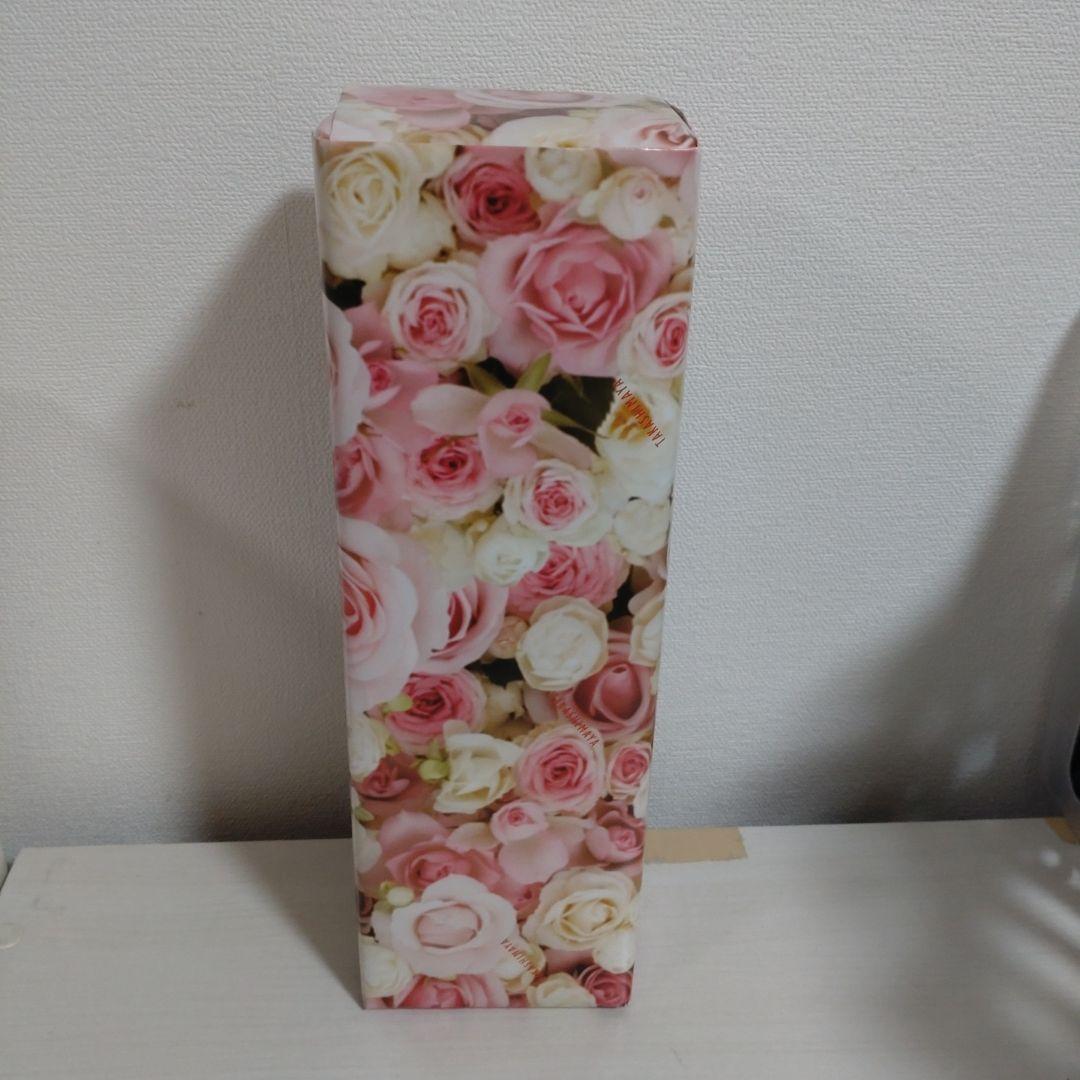 バラの花柄 四角形ボトル