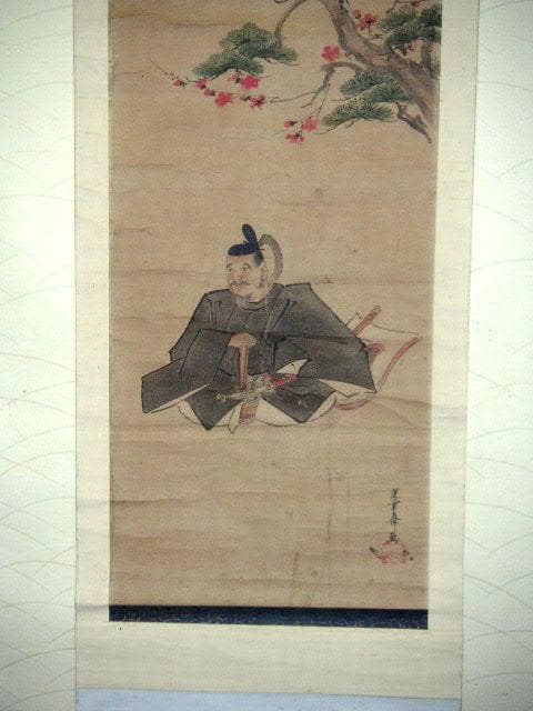 ♥掛軸　【古画】　【 天神様 】　掛け軸　在銘　骨董品