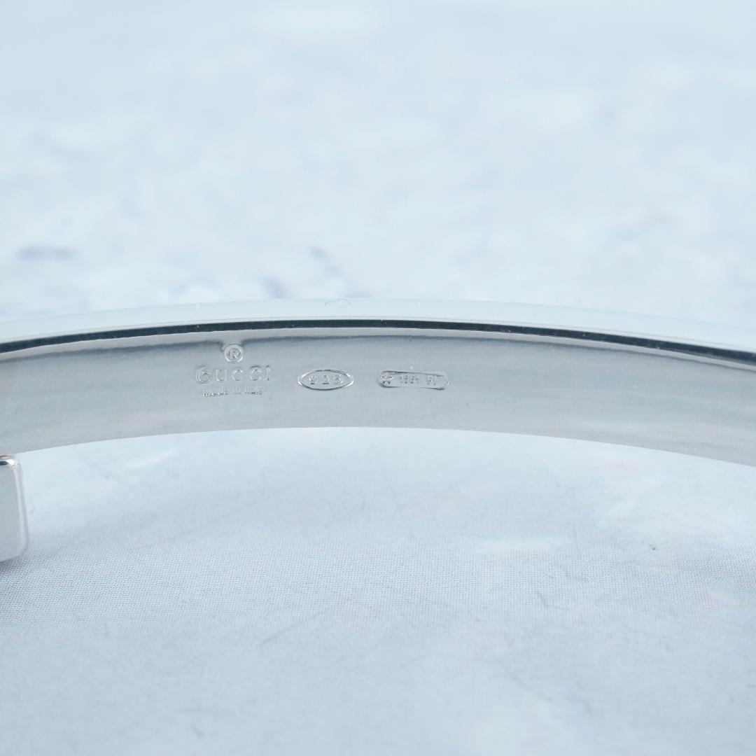 新品仕上 グッチ プレート ブレスレット バングル 925