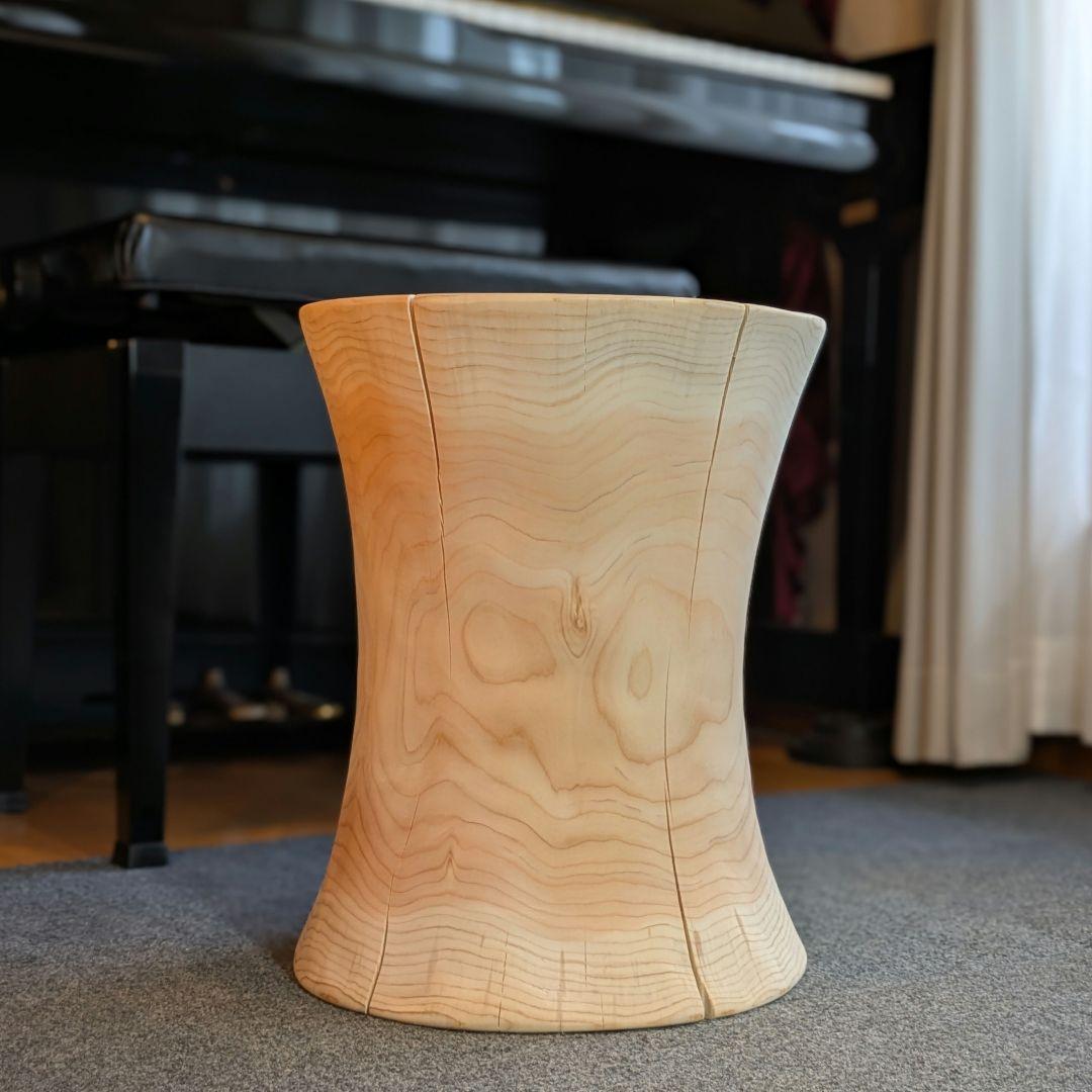 檜　丸太　椅子　スツール　テーブル　高さ約40.5㎝