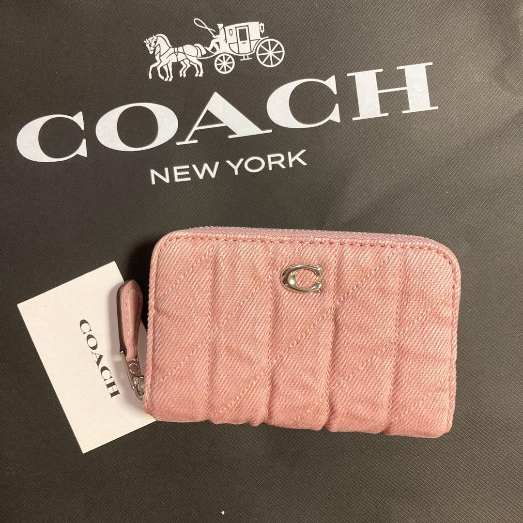 コーチ　COACH ピンク キルティング ケース　未使用　正規品　財布