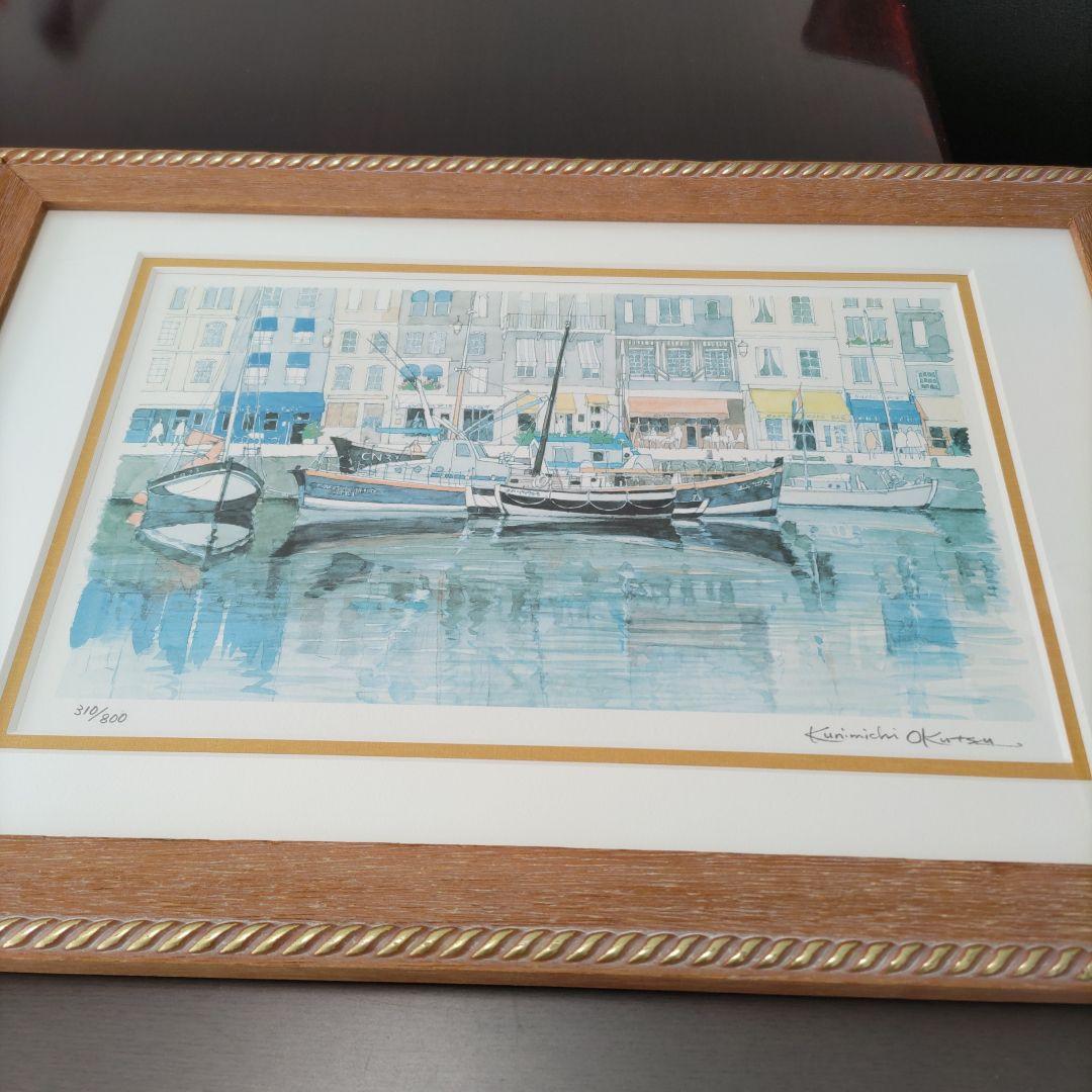奥津 国道 ダイヤモンドスクリーニング 額装☆直筆サイン・エディション☆限定版画