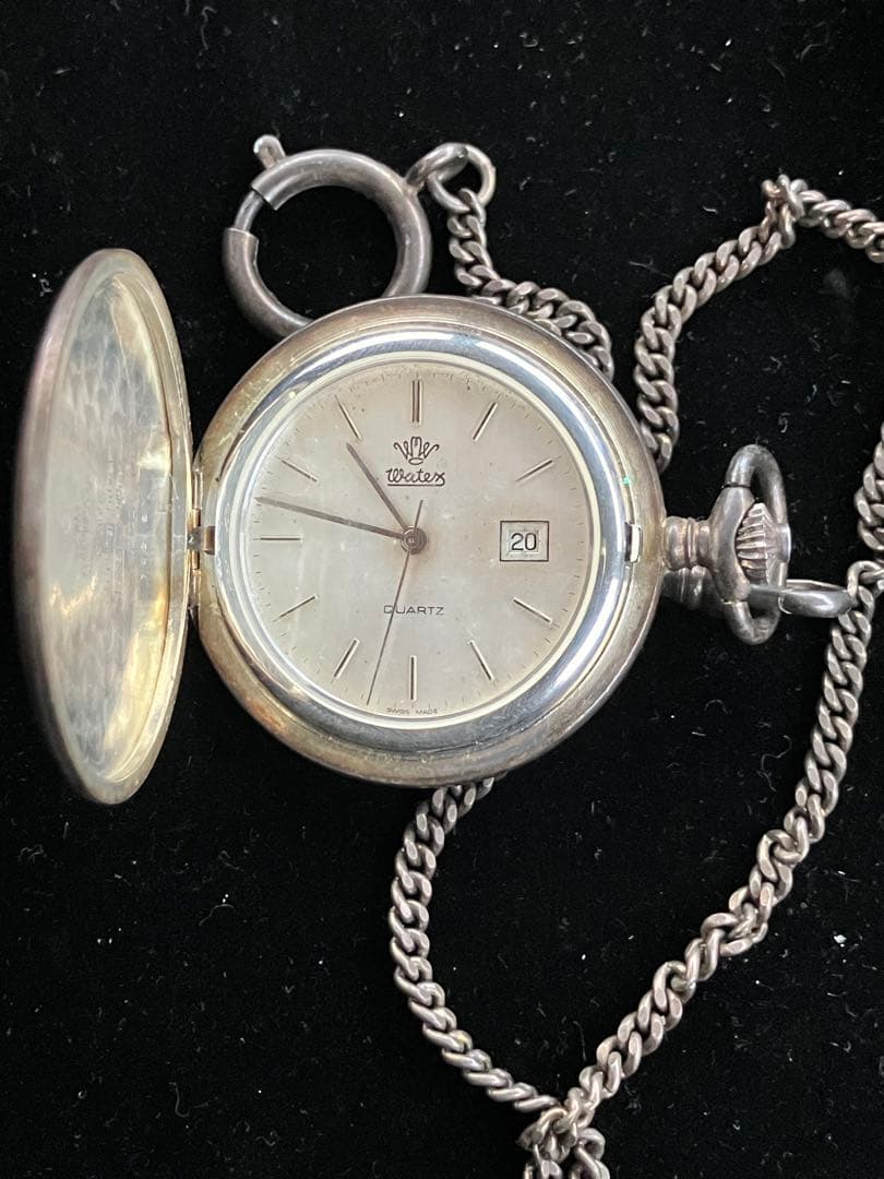 激レア ワテックス 懐中時計 菊紋 銀無垢 レトロ品