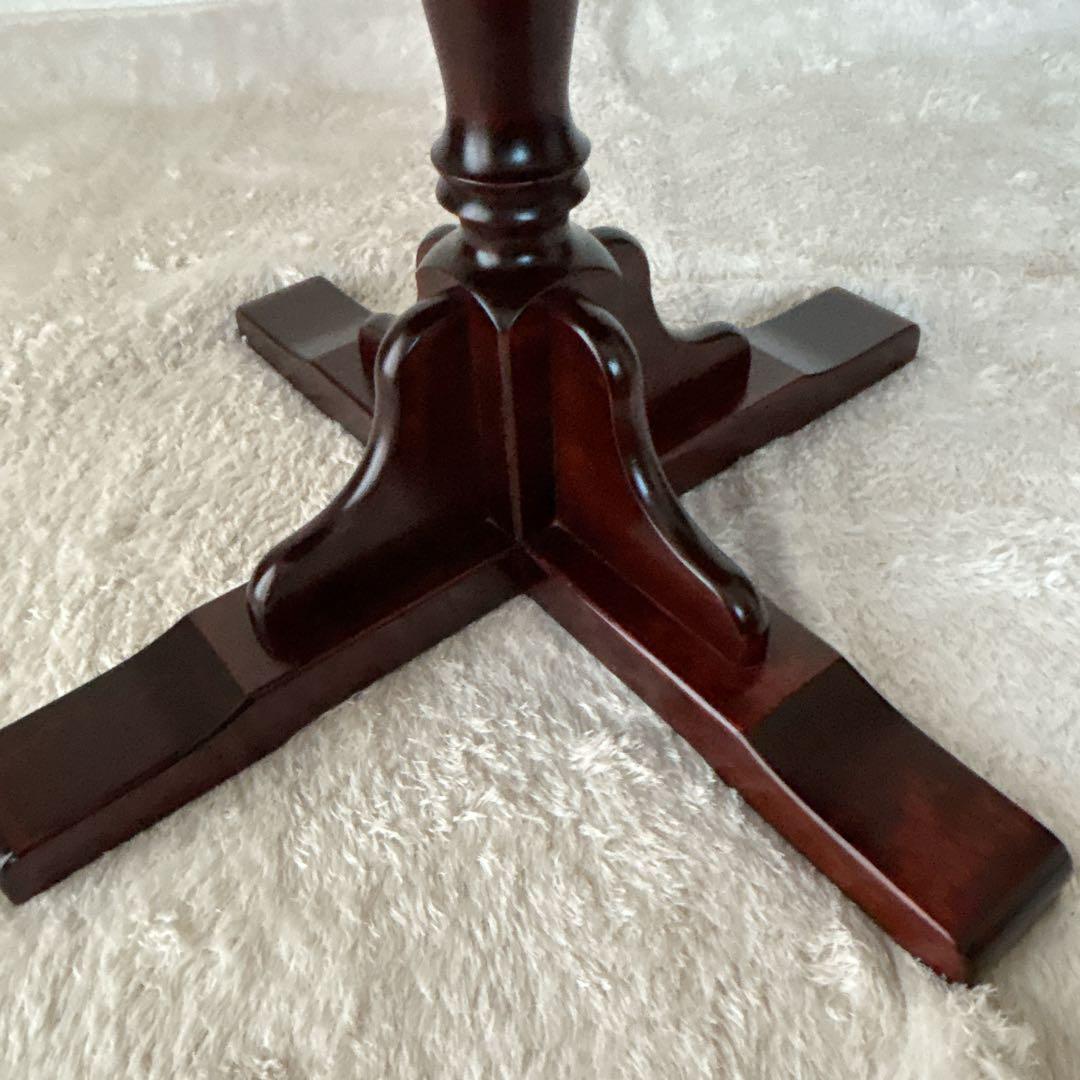 高級】クリエイトファニチャー 北海 カバ材 天然木 丸テーブル 民芸家具