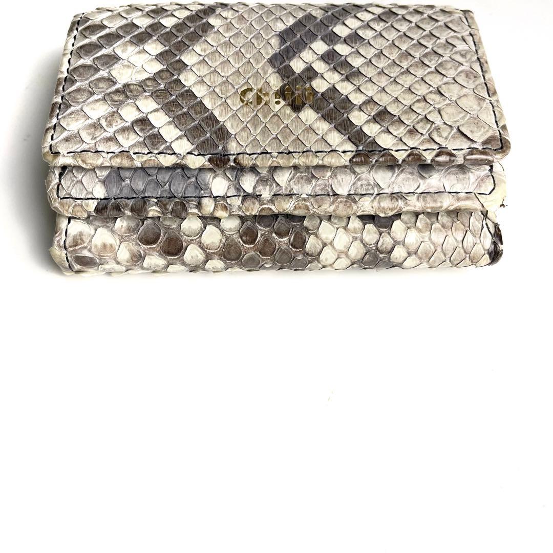 b*t様 ch!iii マイクロ ウォレット パイソン 財布 三つ折り財布 割引