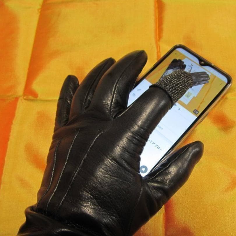 今季 メローラ タッチ対応 ナッパ黒 ライニングなし 革手袋 グローブ