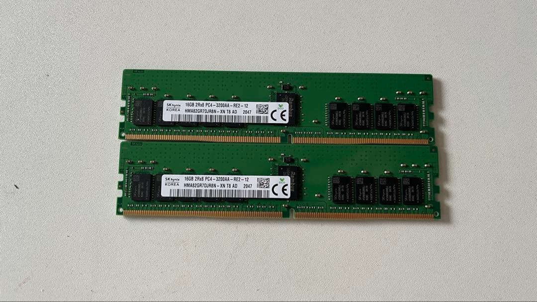 【動作確認済み】 16GB 2R x 8 PC4-3200AA 2枚セット