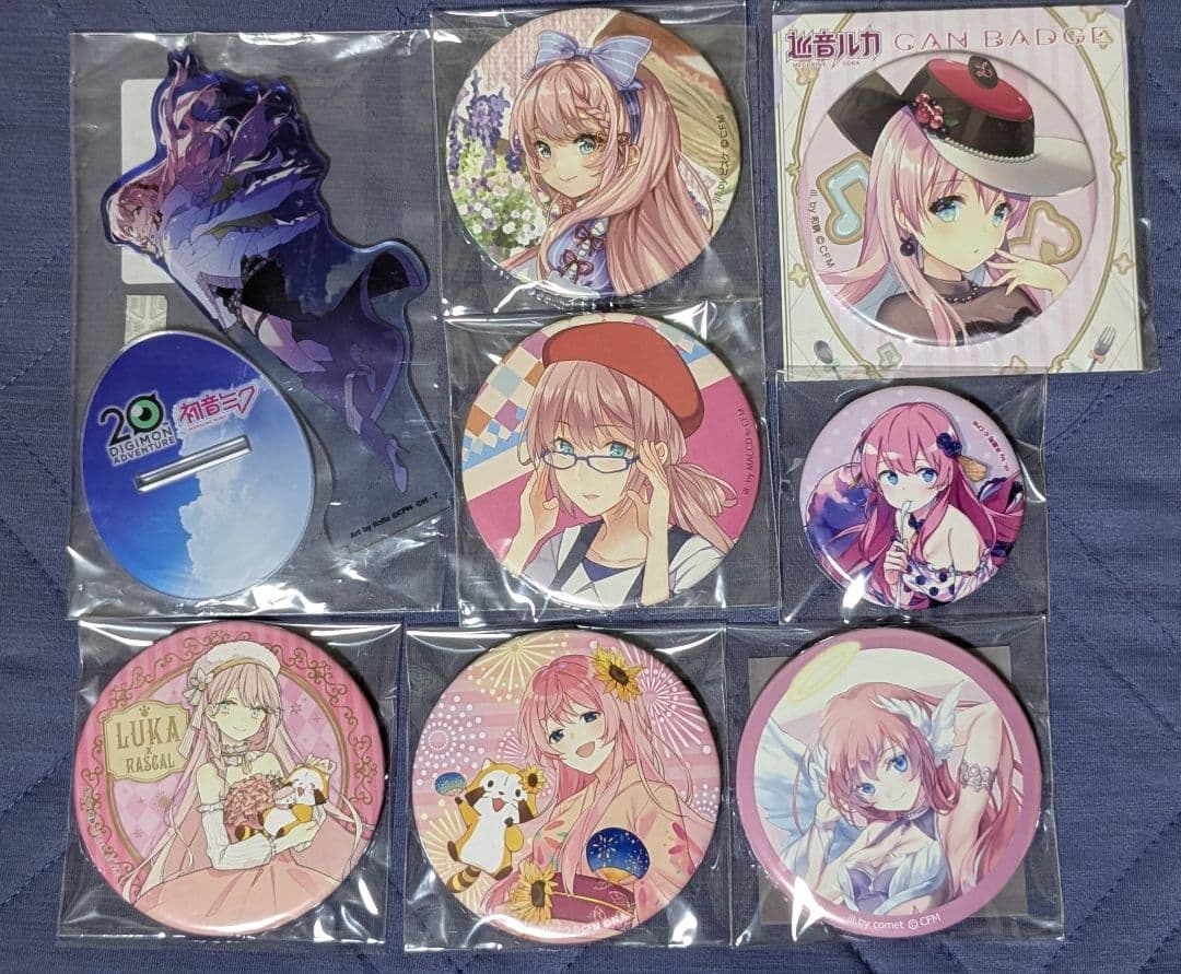 巡音ルカ 缶バッジ アクリルスタンド セット