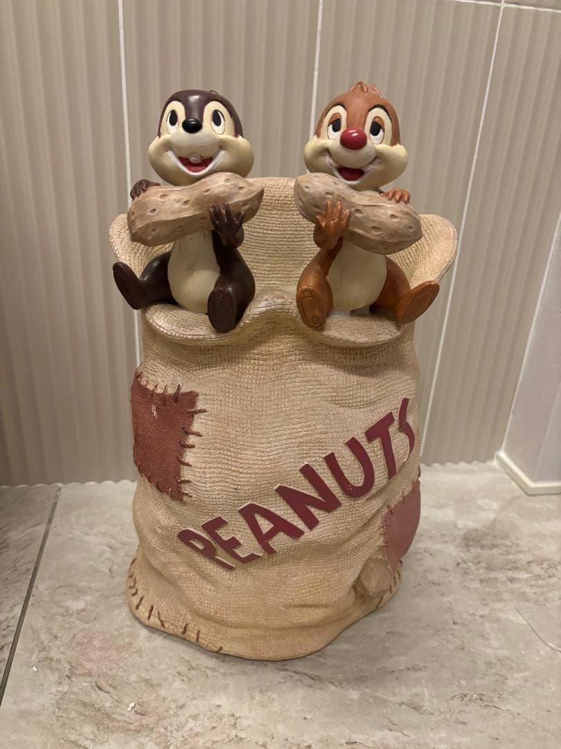チップとデール ピーナッツ袋 フィギュア　傘立て　箱付き