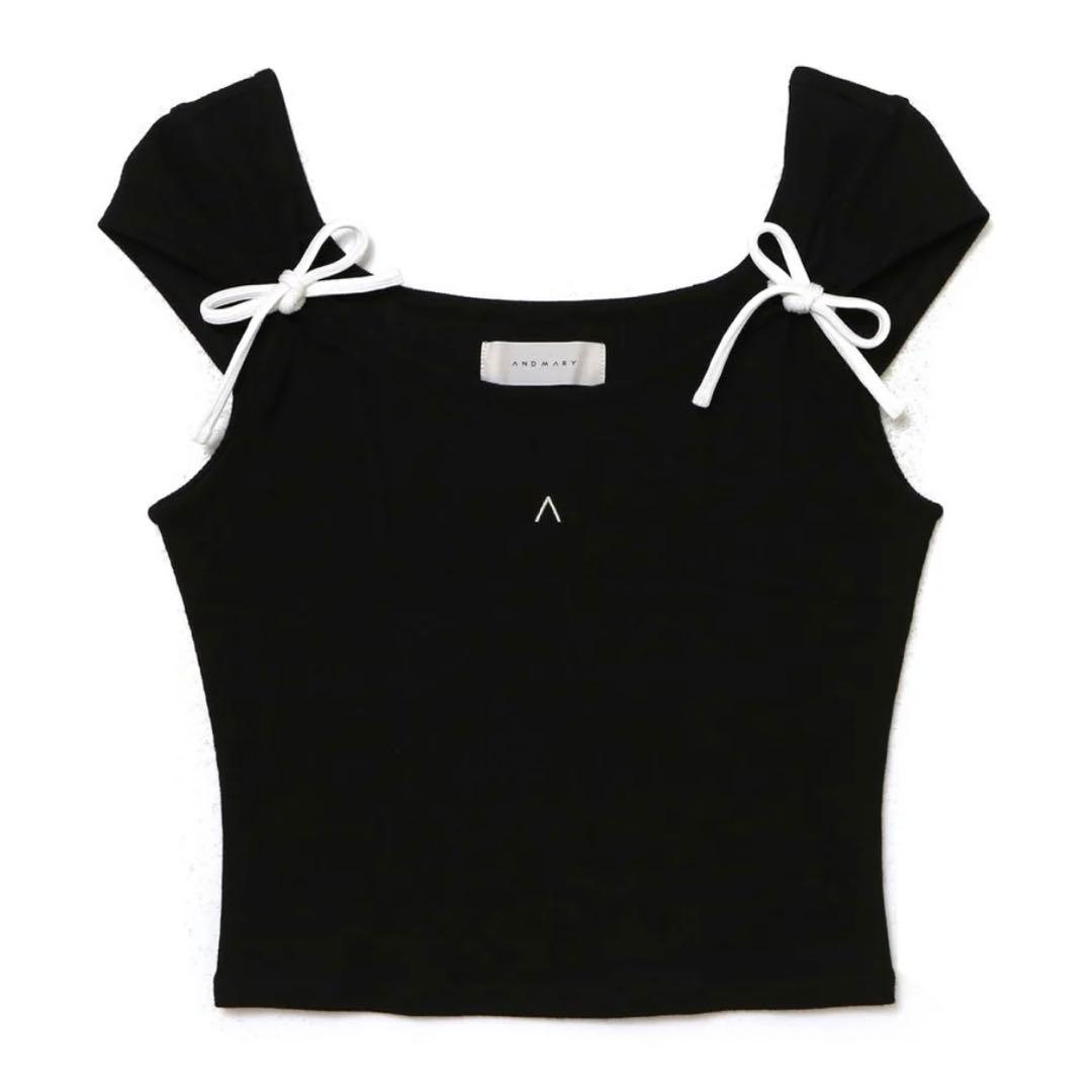 トップス ANDMARY Tina ribbon tops M