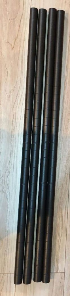 わ*！様 ルミナスノワール　ウッドシェルフ棚　7段　延長テンションポール　有孔ボ