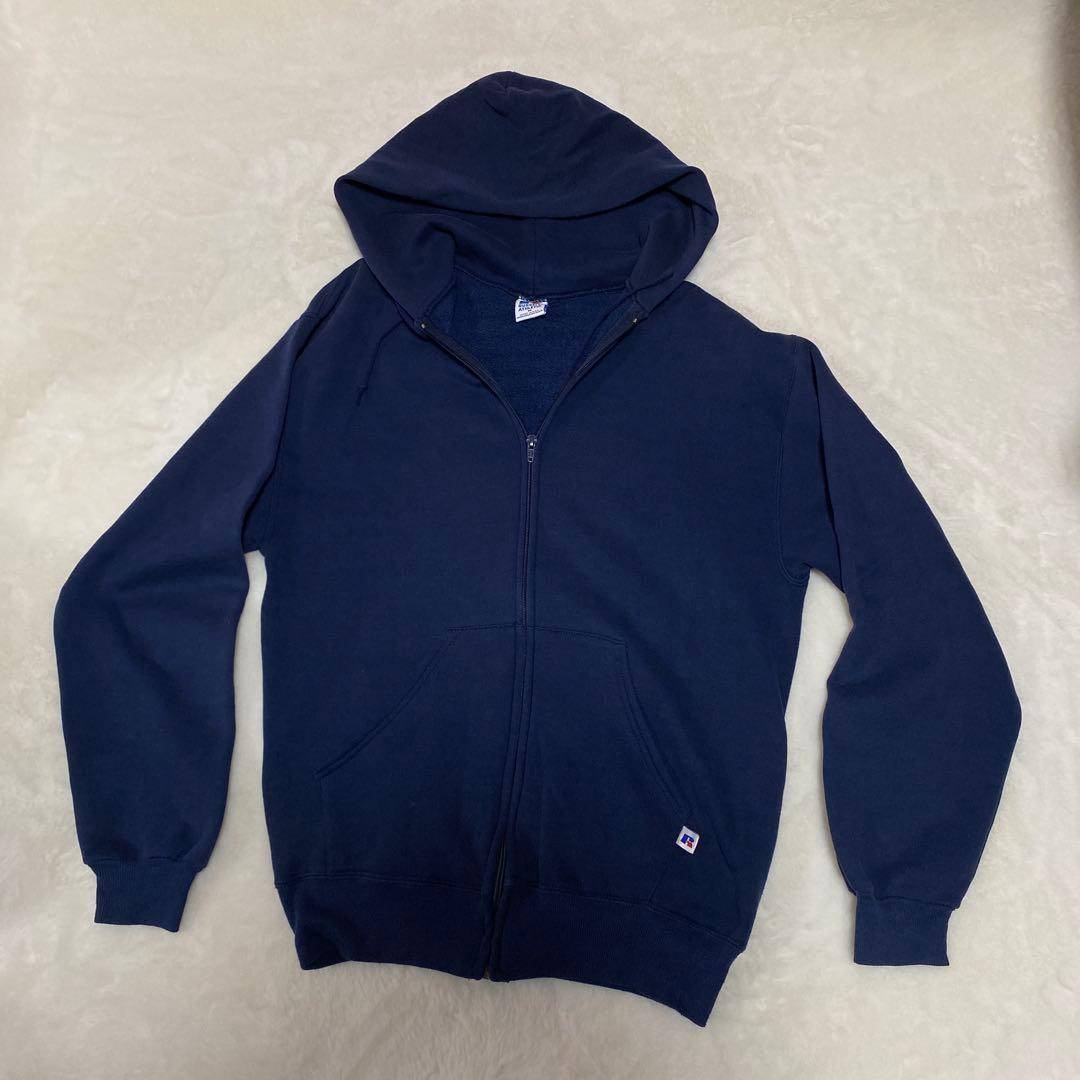 RUSSELL ATHLETIC ネイビー ジップパーカー USA製 90s