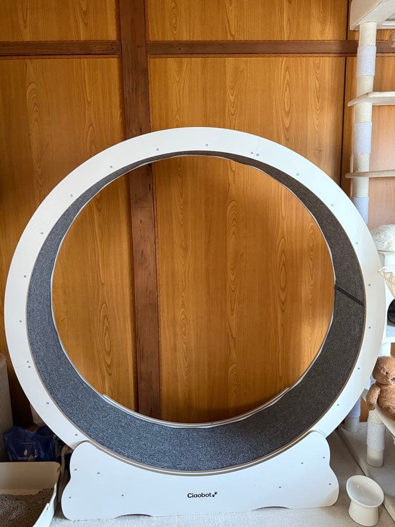 【直接お渡し限定】静音設計の木製キャットホイール130cm