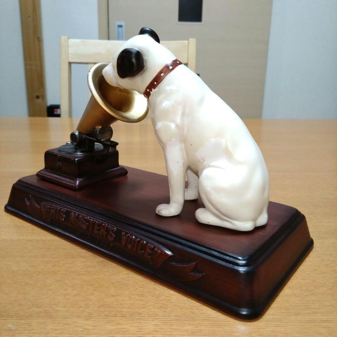 【昭和レトロ】◆ビクター犬◆蓄音機とニッパー台座付◆陶器製◆超稀少◆アンティーク