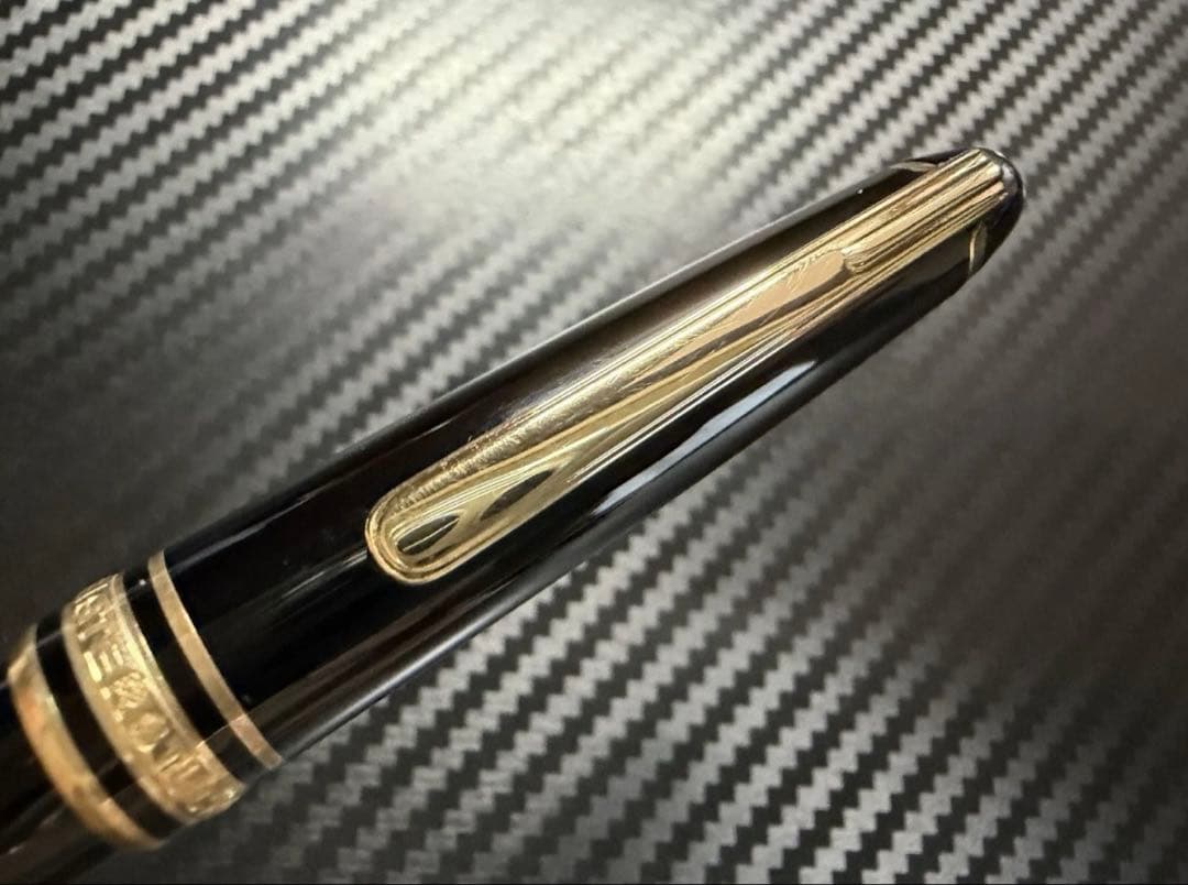 極美品 エボナイト芯 モンブラン 144 ブラック 全金 F 細字 万年筆