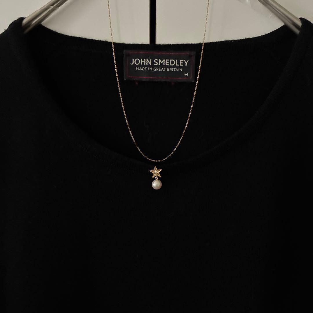 年末セール☆パール綺麗♡【美品】ミキモト K18 あこや　ダイヤモンド 星　ピン