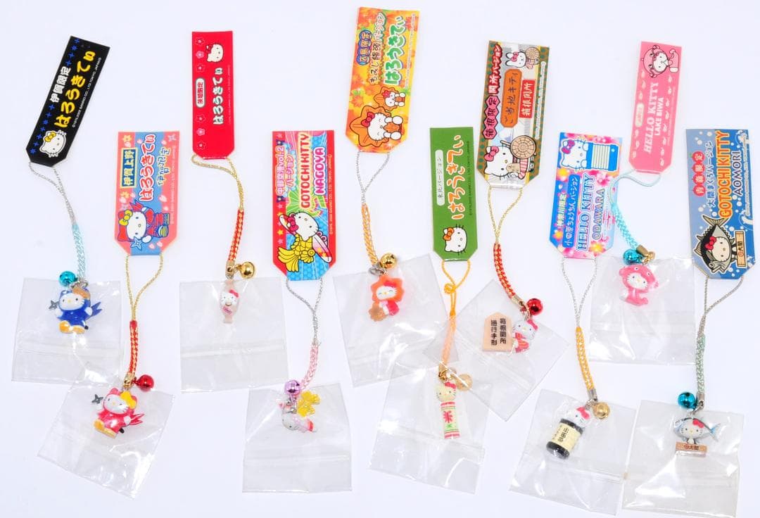 ハローキティ ご当地 ストラップ セット まとめ 90個 根付