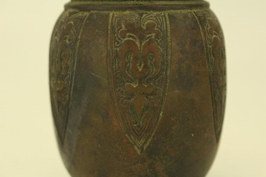 古銅 宣徳年製 香炉 火入 揃 二件(A630)