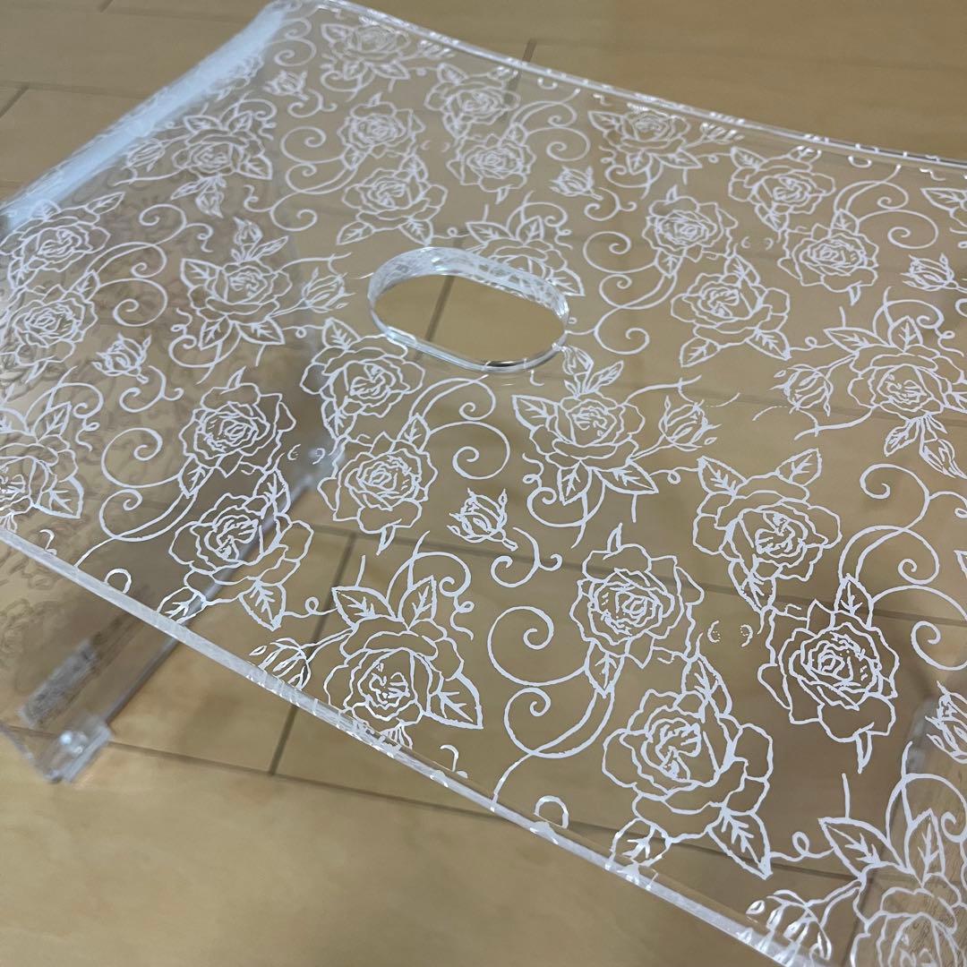 新品◎ アクリル　バスチェア　クリアローズ　L センコー　お風呂　椅子