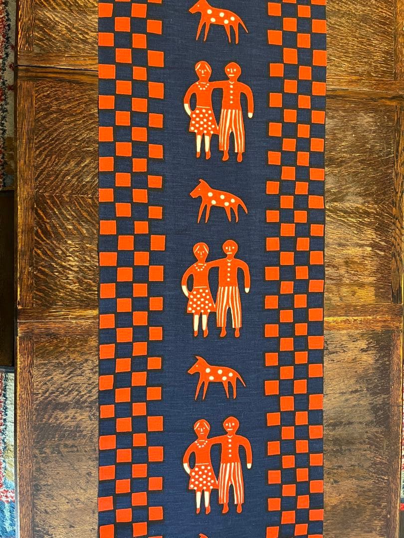 柚木沙弥郎　シルクスクリーン　仲良し　手捺染　未使用　178センチ