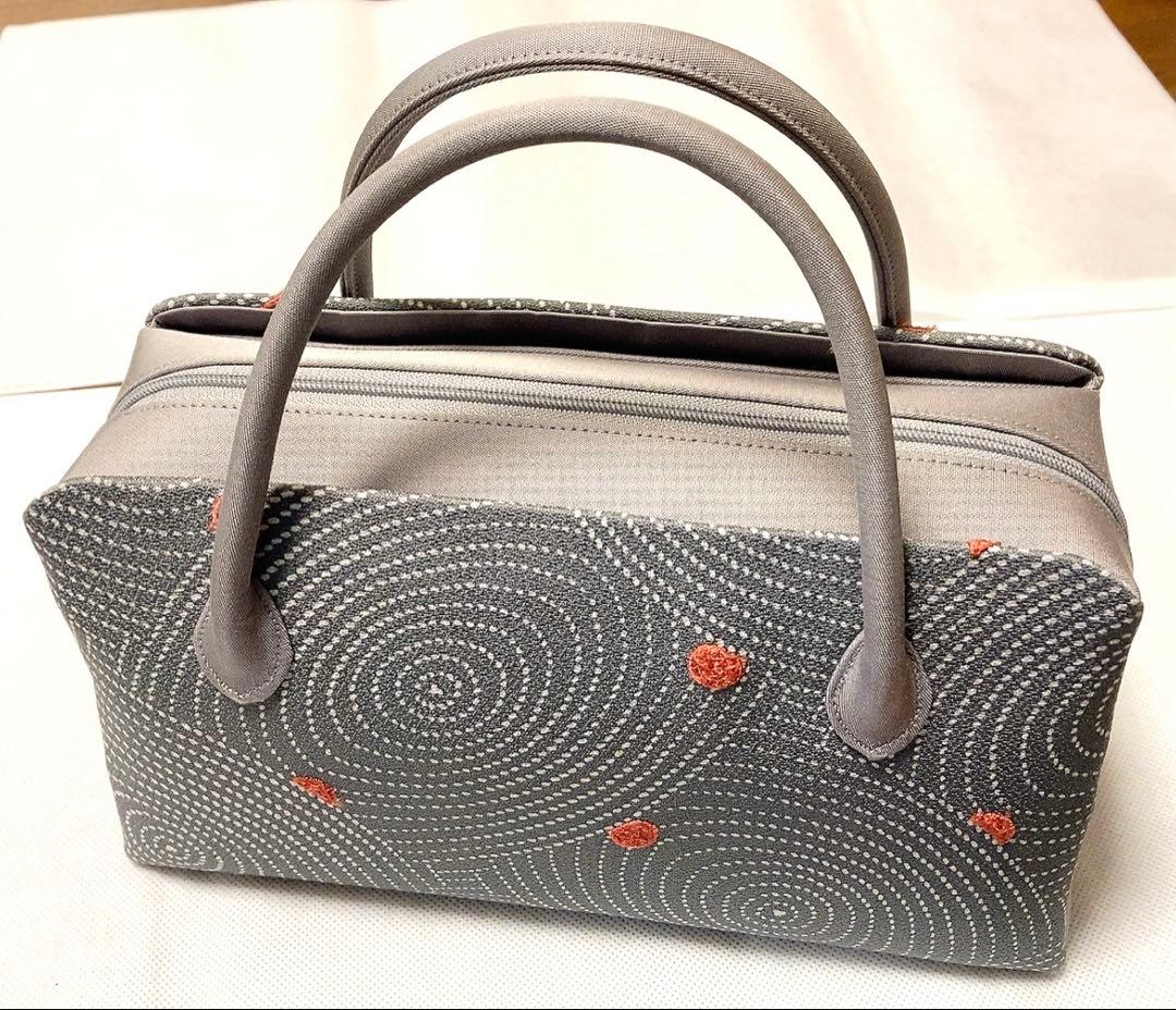 和装用バッグ グレー 渦巻き模様　未使用品