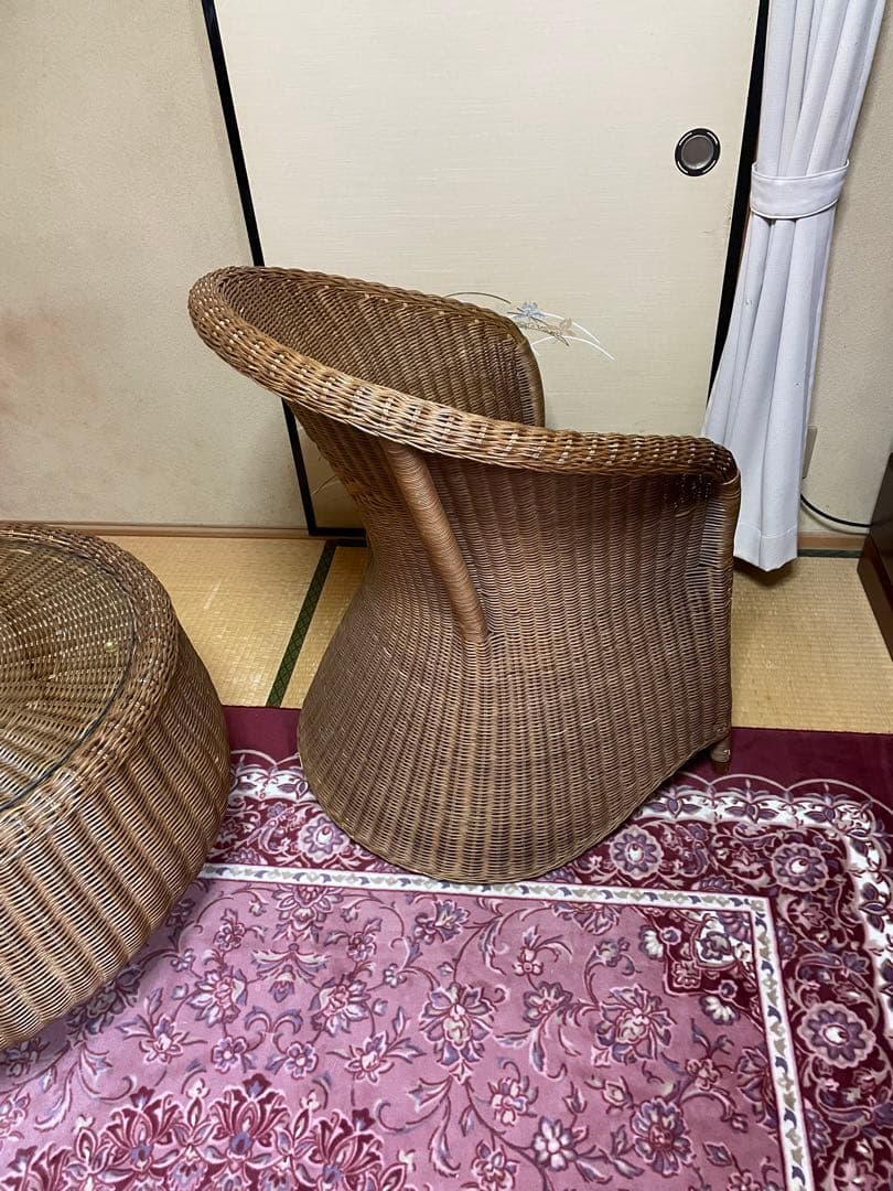 籐家具3点セット　※滋賀県引取り限定です。